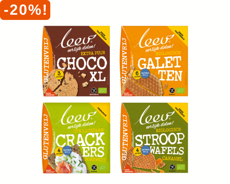 20% korting op alle Leev producten.