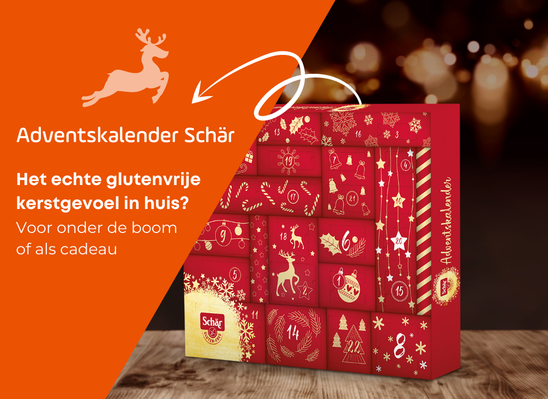 Schär heeft nu een adventskalender! Voor onder de kerstboom of als cadeau. Wees er snel bij!