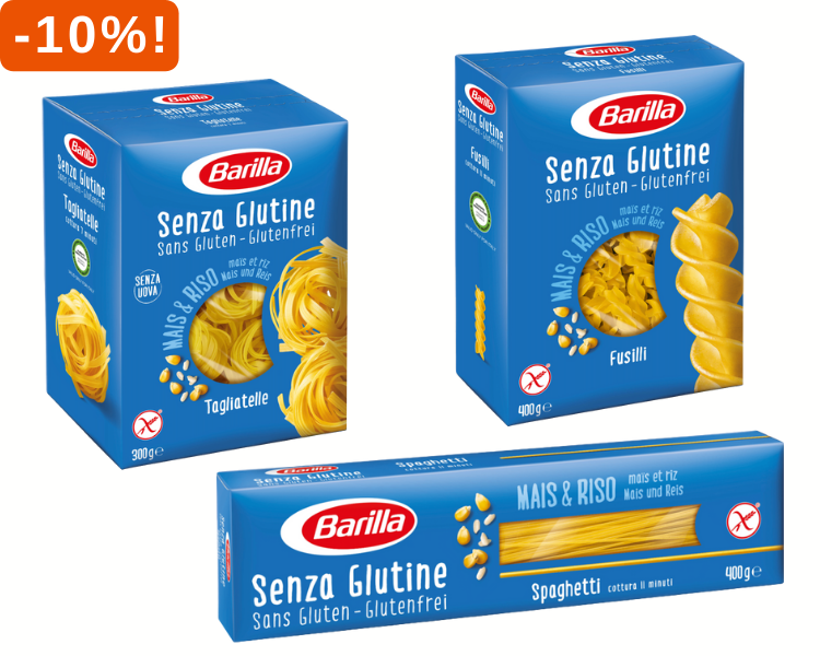 Barilla pasta's 10% korting