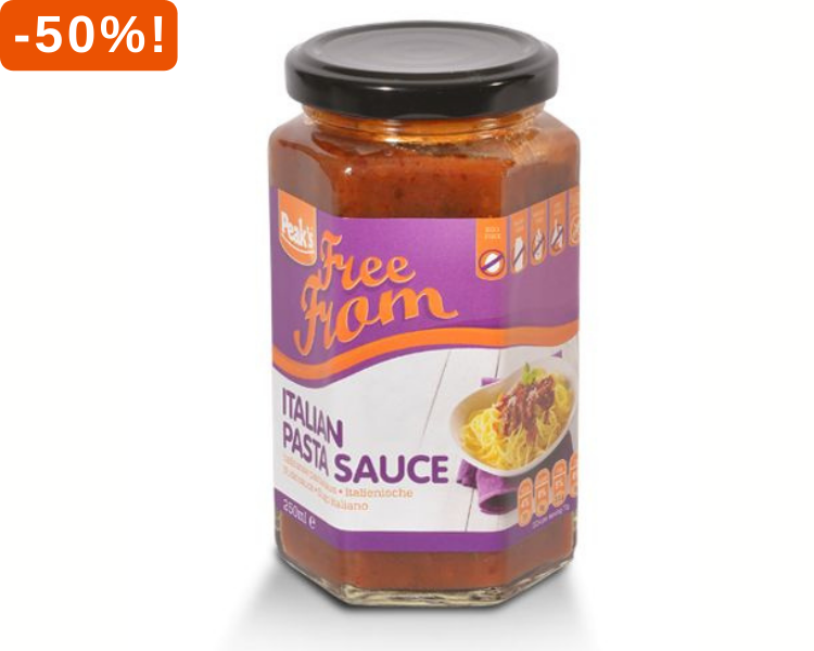 Peak's Free From Pastasaus 50% korting!