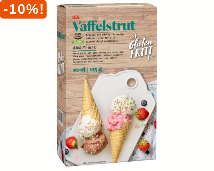 ICA Ijshoorntjes 10% korting
