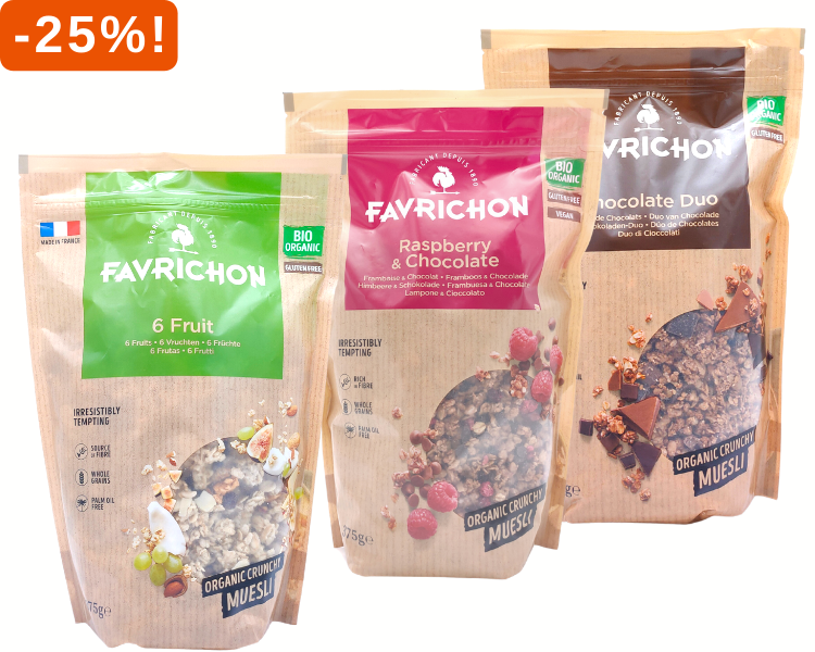 Favrichon granola 25% korting