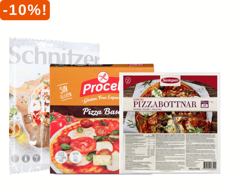 10% korting op geselecteerde pizzabodems