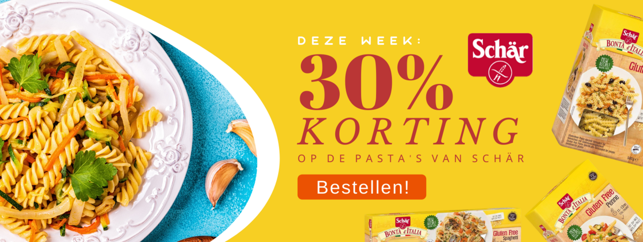 30% korting op de pasta's van Schär