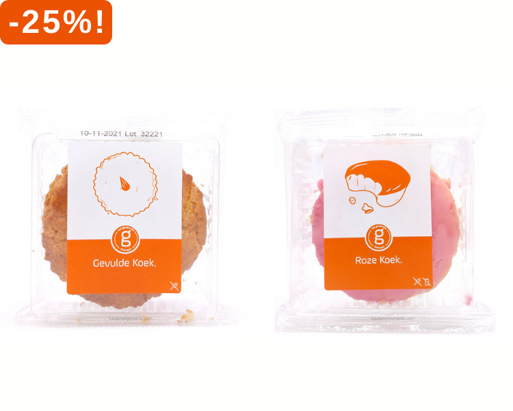 Roze Koek en Gevulde Koek met 25% korting
