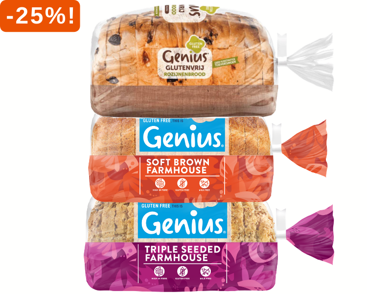 Genius brood nu 25% korting