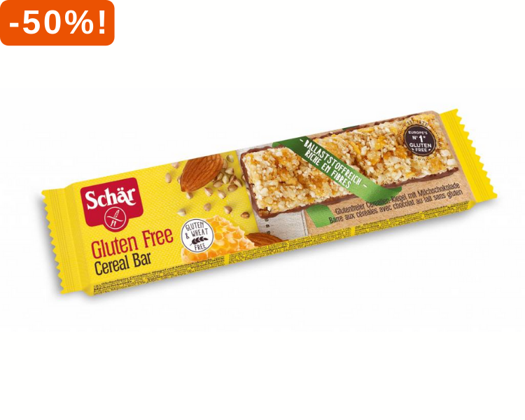 Schär cereal bar 50% korting!