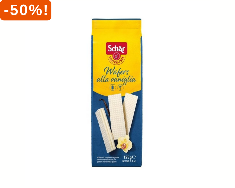 Schär Vanille Wafels 50% korting