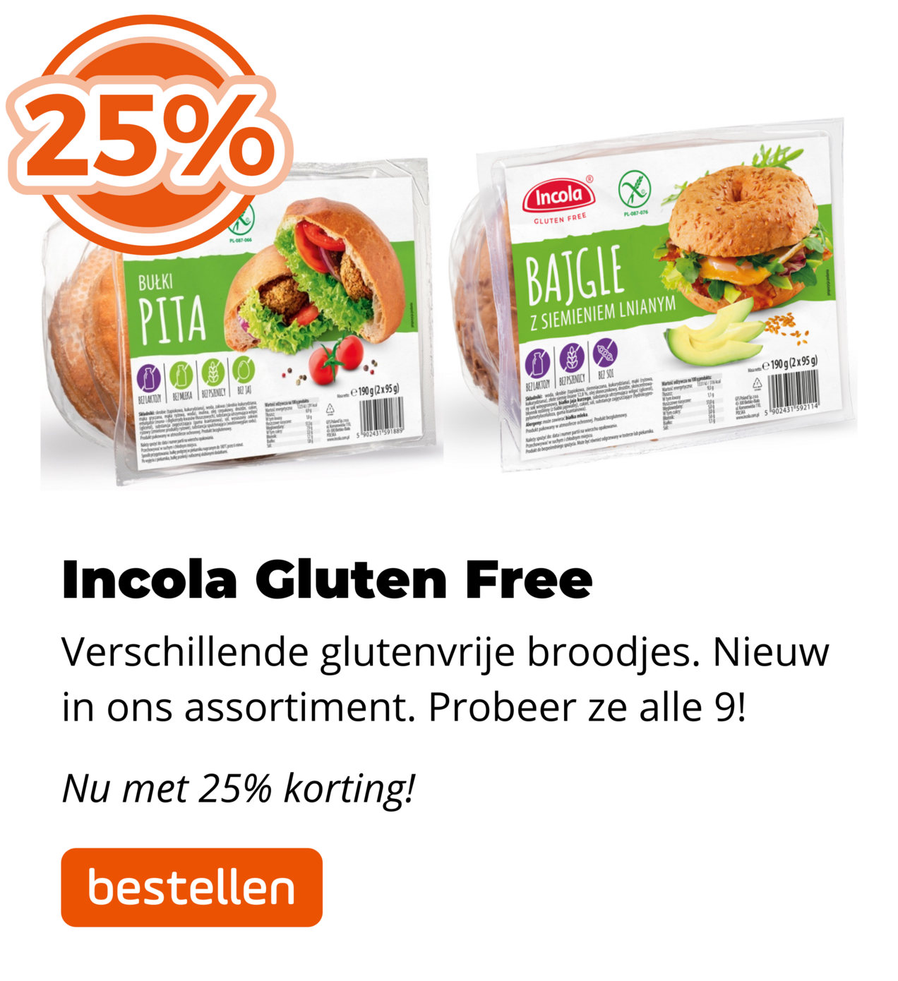 Incola Gluten Free 25%!