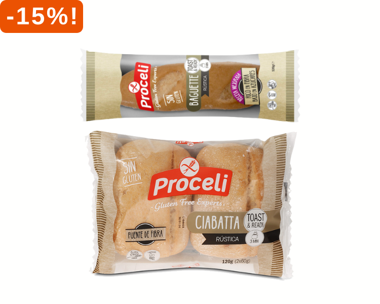 15% korting op Proceli Ciabatta Rustica & Baquette Rustica.