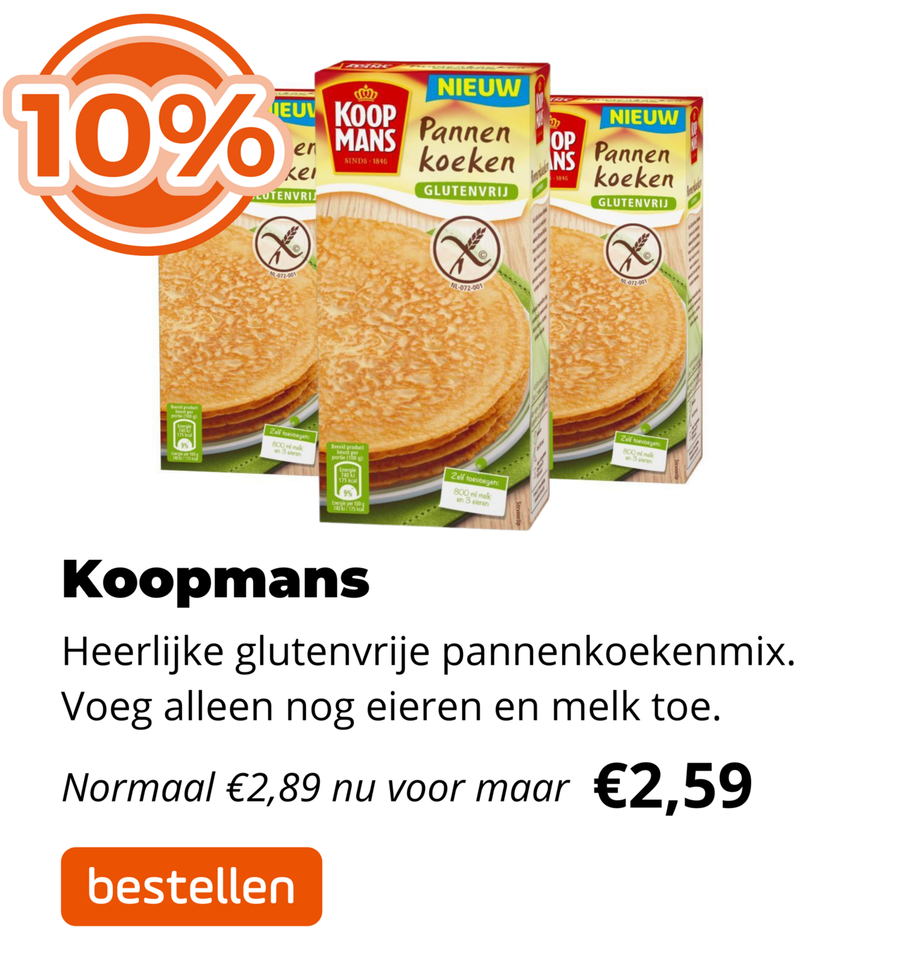 Koopmans 10% korting