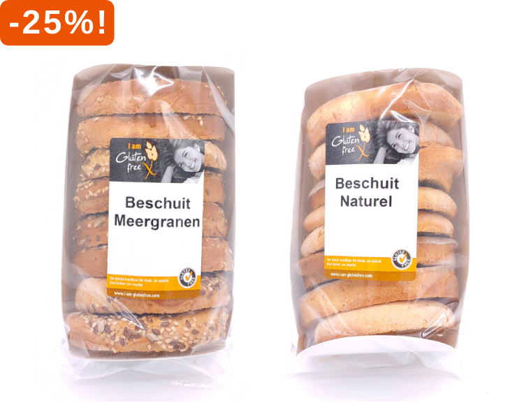 Beschuit van I am Glutenfree 25% korting!