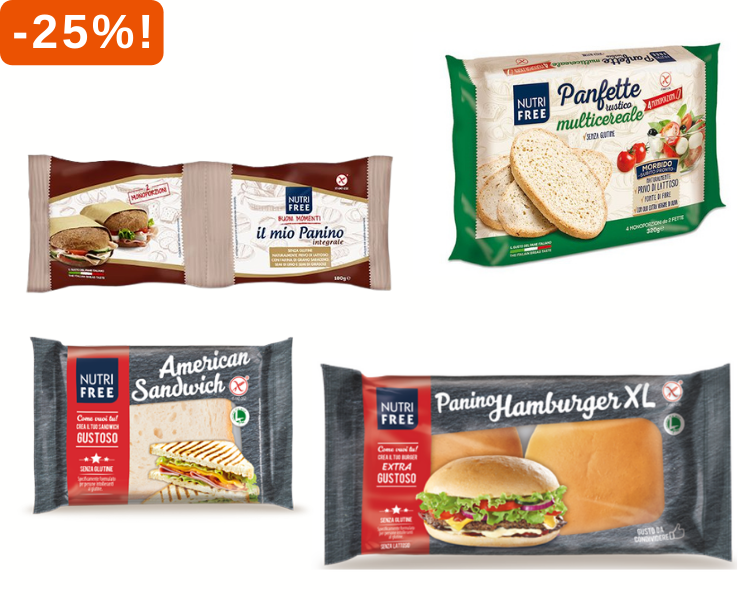 Alle nutrifree broodjes 25% korting!