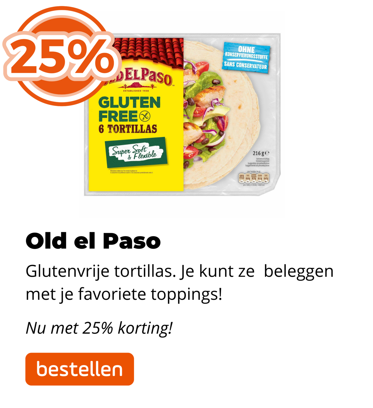 Old el Paso 25%!