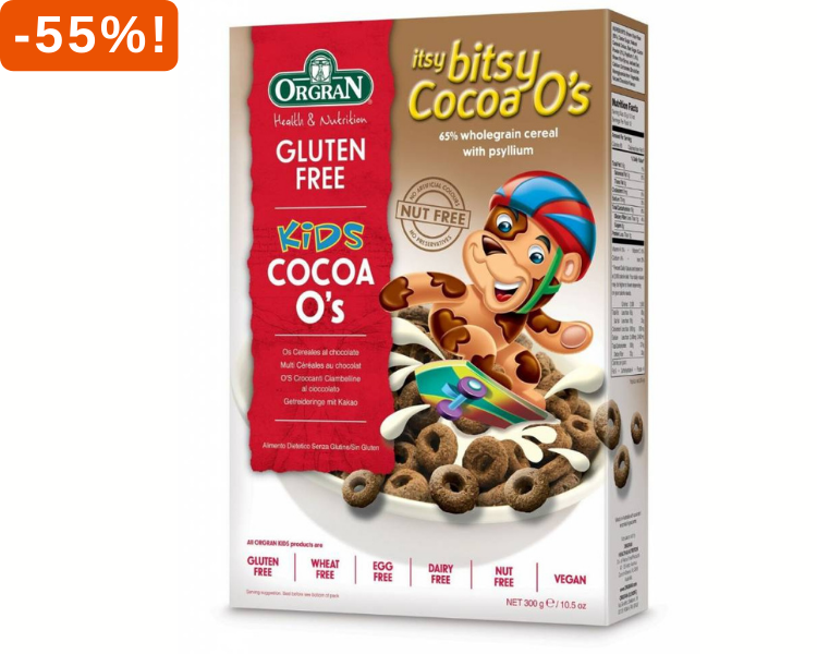 Orgran Cocoa O's 55% korting