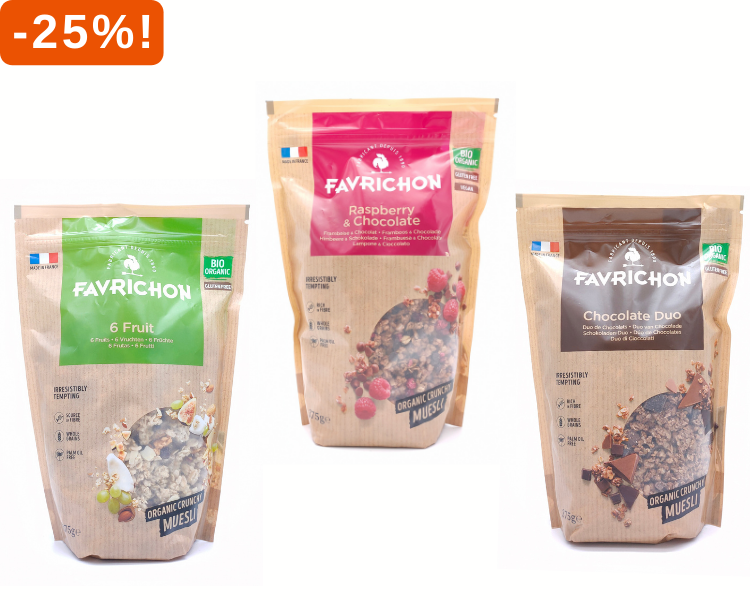 Favrichon muesli 25% korting