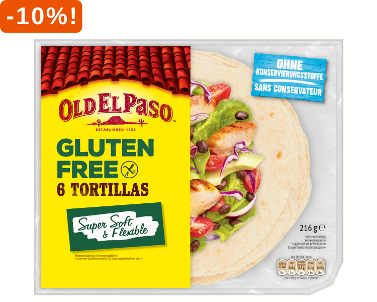 Old el Paso tortillas 10% korting!