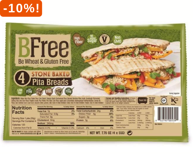 BFree Pitabroodjes nu 10% korting