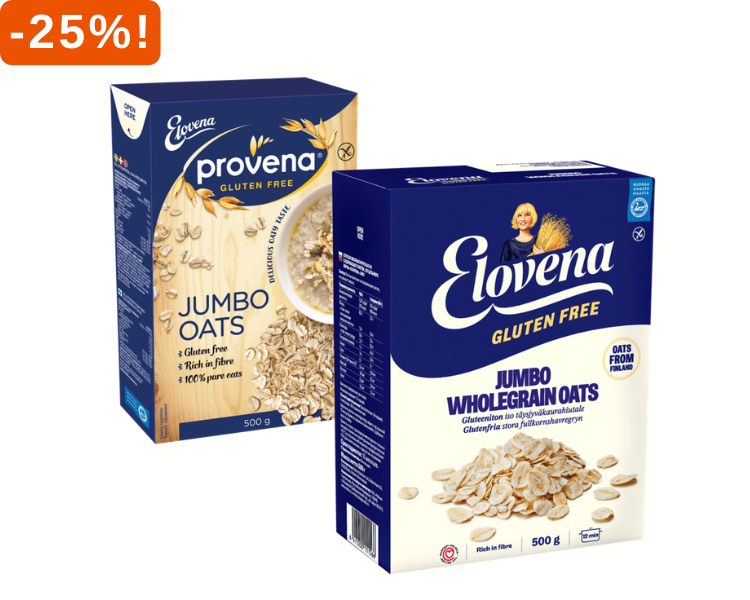 25% korting op Jumbo oats van Elovena