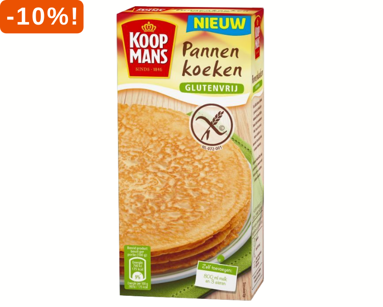 10% korting op Koopmans Pannenkoekenmix