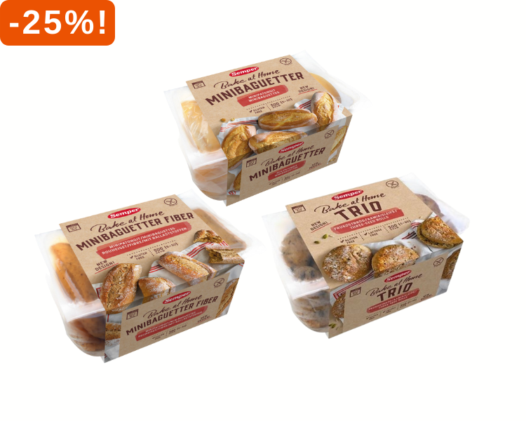 25% korting op Semper Baguettes & Trio Broodjes.