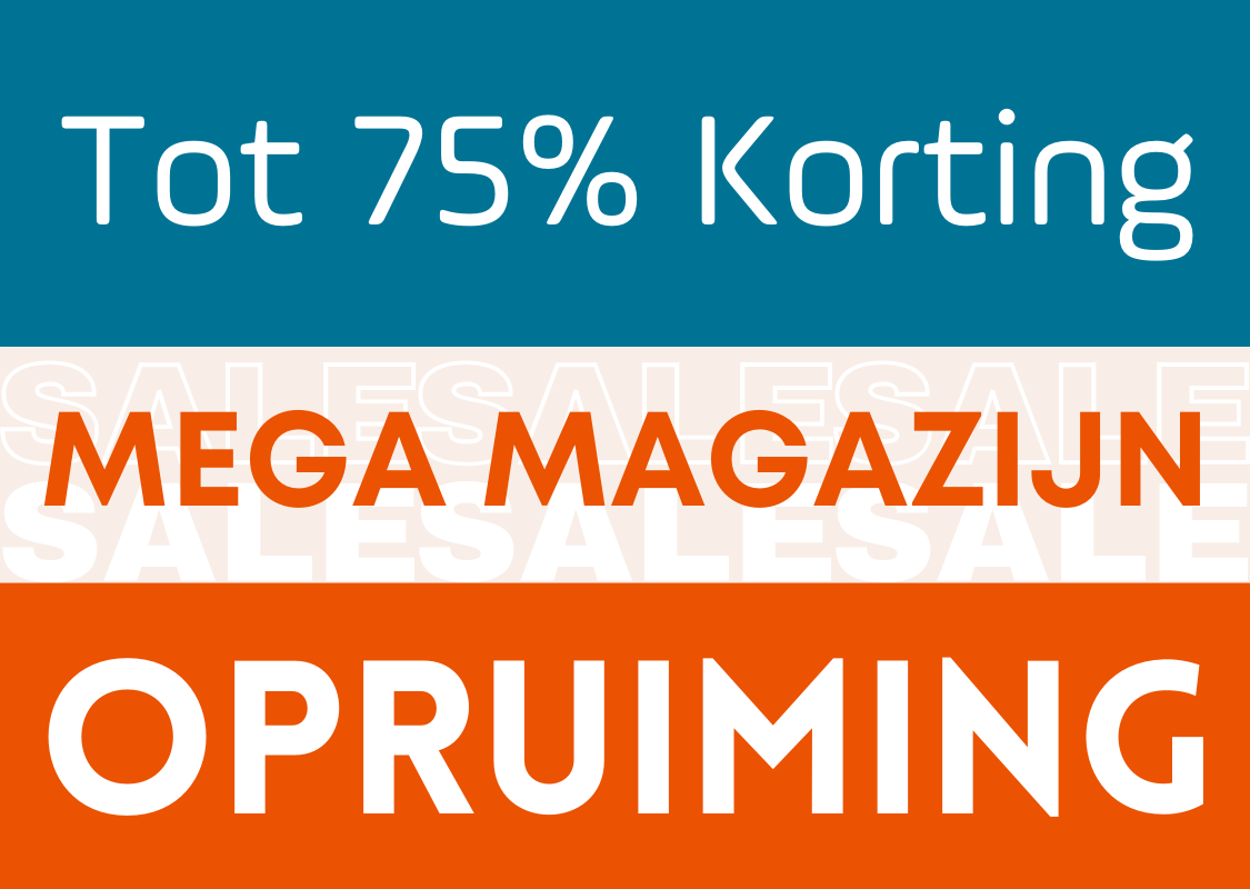 Tot 75% Korting! Mega Magazijn Opruiming!