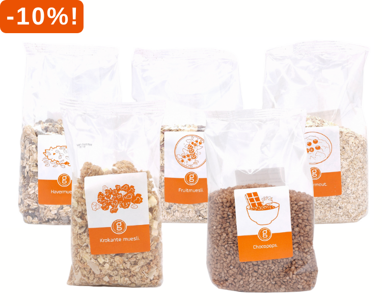 10% korting op Het Glutenvrije Huismerk ontbijtgranen