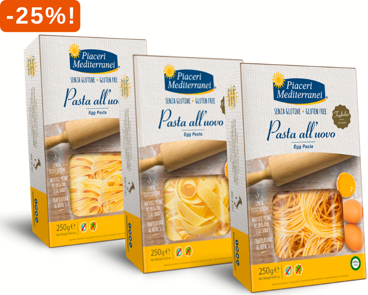 Piaceri Mediterranei Eierpasta 25% korting